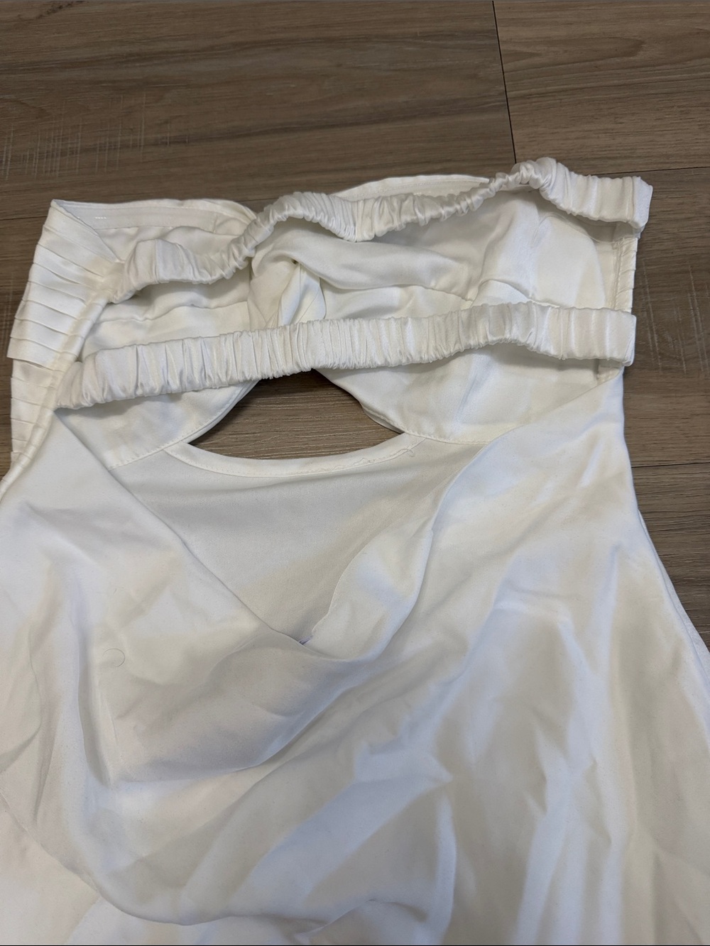 Princess Polly Strapless White Twist-Bust A-Line Dress - Picture 3 of 3